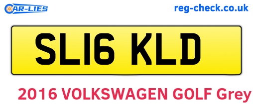 SL16KLD are the vehicle registration plates.