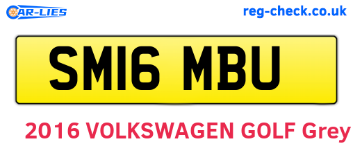 SM16MBU are the vehicle registration plates.