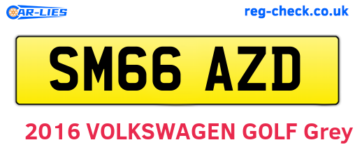 SM66AZD are the vehicle registration plates.