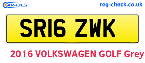 SR16ZWK are the vehicle registration plates.