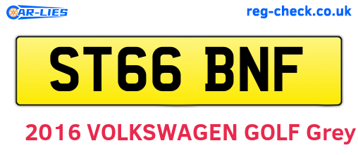 ST66BNF are the vehicle registration plates.