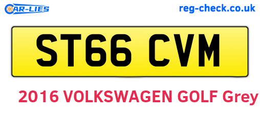 ST66CVM are the vehicle registration plates.