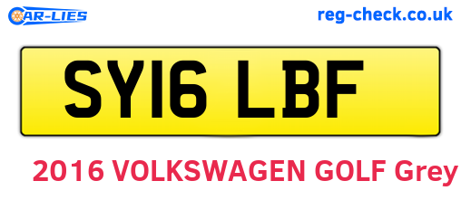 SY16LBF are the vehicle registration plates.