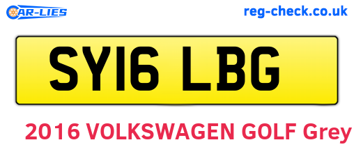 SY16LBG are the vehicle registration plates.