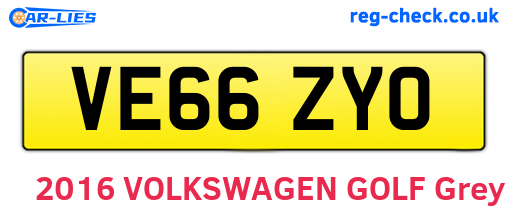 VE66ZYO are the vehicle registration plates.