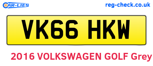 VK66HKW are the vehicle registration plates.
