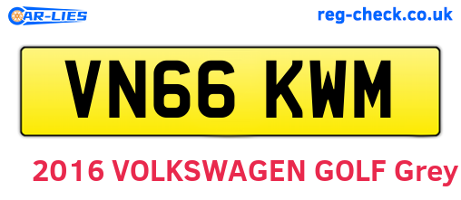 VN66KWM are the vehicle registration plates.