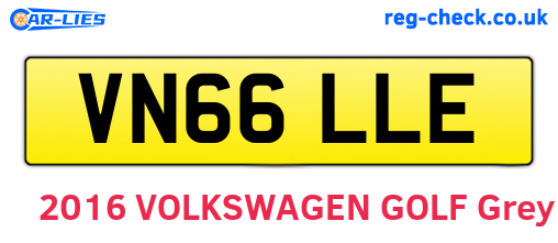 VN66LLE are the vehicle registration plates.
