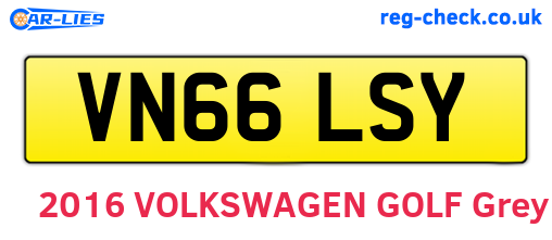 VN66LSY are the vehicle registration plates.