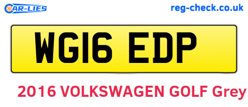 WG16EDP are the vehicle registration plates.