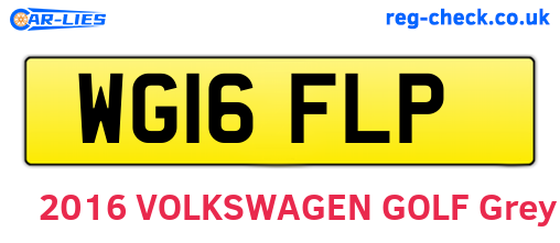 WG16FLP are the vehicle registration plates.