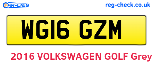 WG16GZM are the vehicle registration plates.