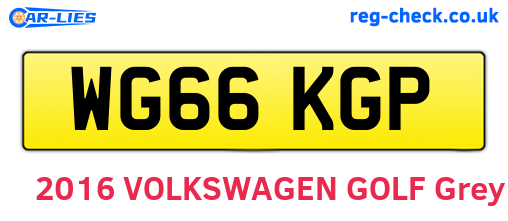 WG66KGP are the vehicle registration plates.