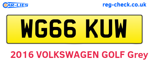 WG66KUW are the vehicle registration plates.