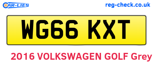 WG66KXT are the vehicle registration plates.