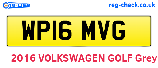 WP16MVG are the vehicle registration plates.