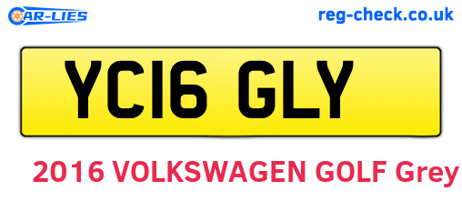 YC16GLY are the vehicle registration plates.
