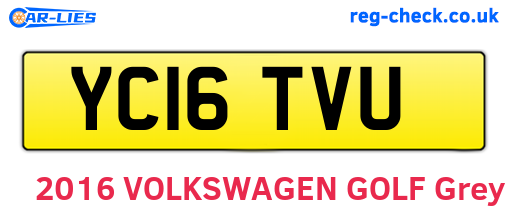 YC16TVU are the vehicle registration plates.