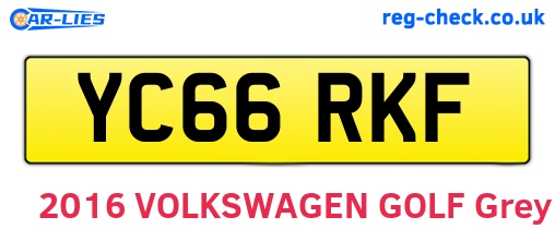 YC66RKF are the vehicle registration plates.