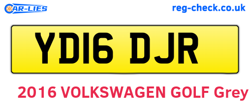 YD16DJR are the vehicle registration plates.