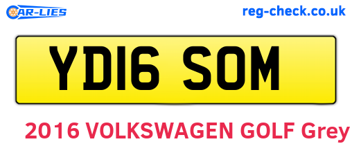 YD16SOM are the vehicle registration plates.