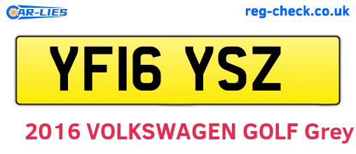 YF16YSZ are the vehicle registration plates.
