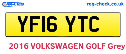 YF16YTC are the vehicle registration plates.