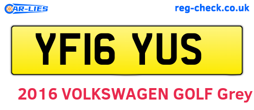 YF16YUS are the vehicle registration plates.