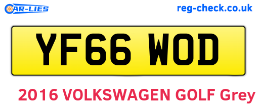 YF66WOD are the vehicle registration plates.