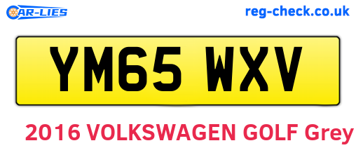 YM65WXV are the vehicle registration plates.