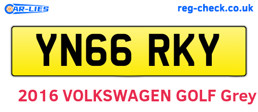 YN66RKY are the vehicle registration plates.