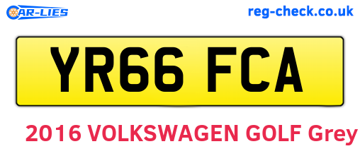 YR66FCA are the vehicle registration plates.