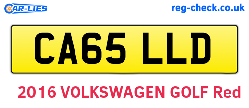 CA65LLD are the vehicle registration plates.