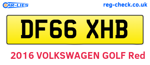 DF66XHB are the vehicle registration plates.