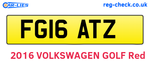 FG16ATZ are the vehicle registration plates.