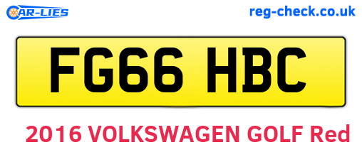 FG66HBC are the vehicle registration plates.