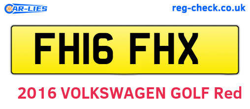 FH16FHX are the vehicle registration plates.