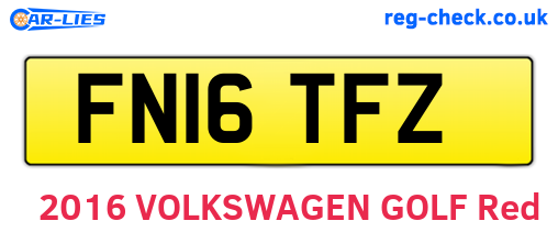 FN16TFZ are the vehicle registration plates.