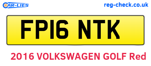 FP16NTK are the vehicle registration plates.