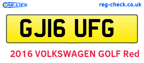GJ16UFG are the vehicle registration plates.