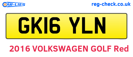 GK16YLN are the vehicle registration plates.