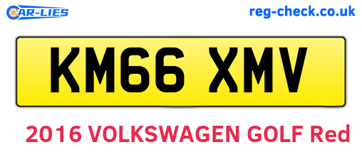 KM66XMV are the vehicle registration plates.