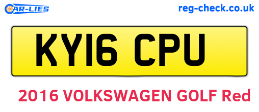KY16CPU are the vehicle registration plates.