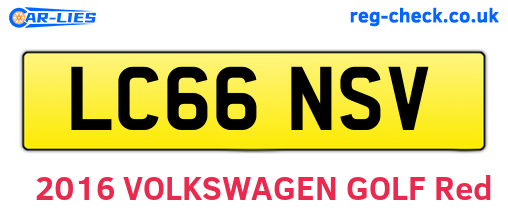 LC66NSV are the vehicle registration plates.