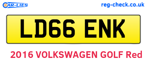LD66ENK are the vehicle registration plates.