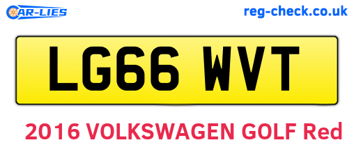LG66WVT are the vehicle registration plates.