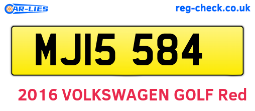 MJI5584 are the vehicle registration plates.