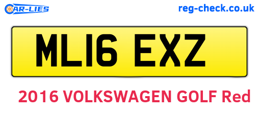 ML16EXZ are the vehicle registration plates.
