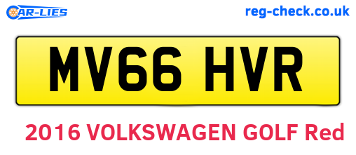 MV66HVR are the vehicle registration plates.