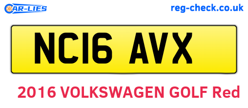 NC16AVX are the vehicle registration plates.